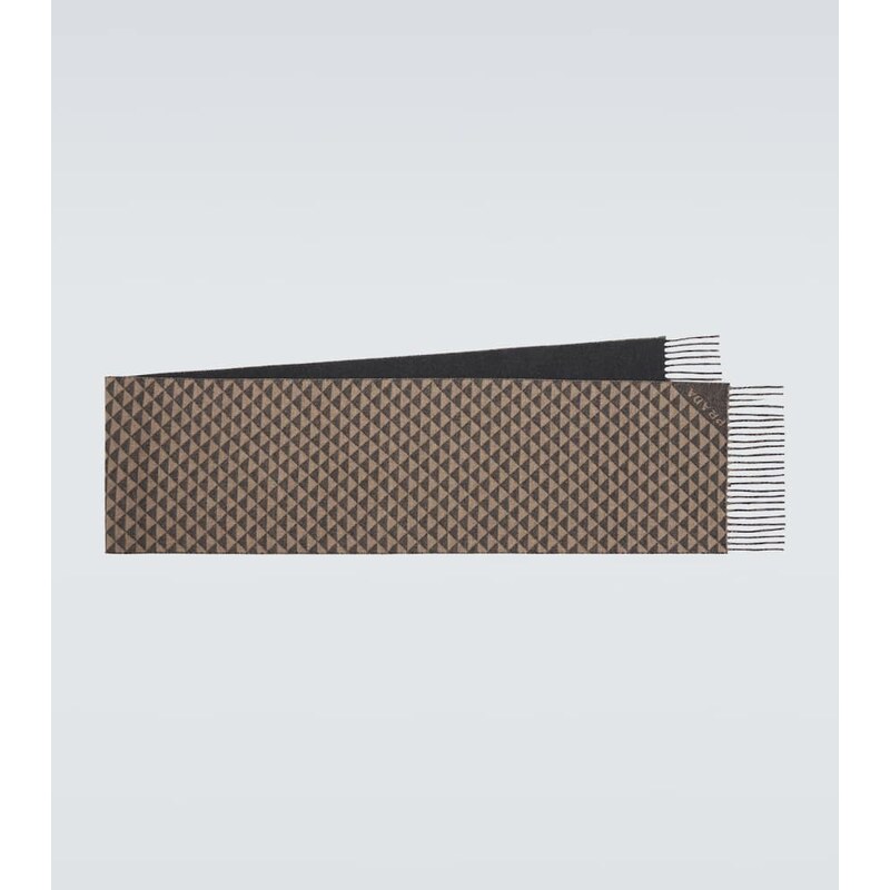 Prada Symbole reversible wool and cashmere scarf 68054453