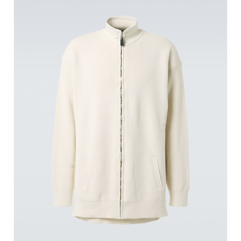 Balenciaga Logo cotton-blend zip-up cardigan 68332154