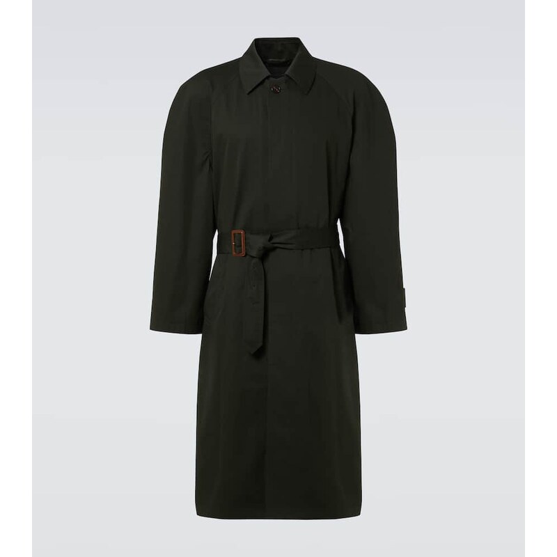 Balenciaga Belted cotton car coat 68284407