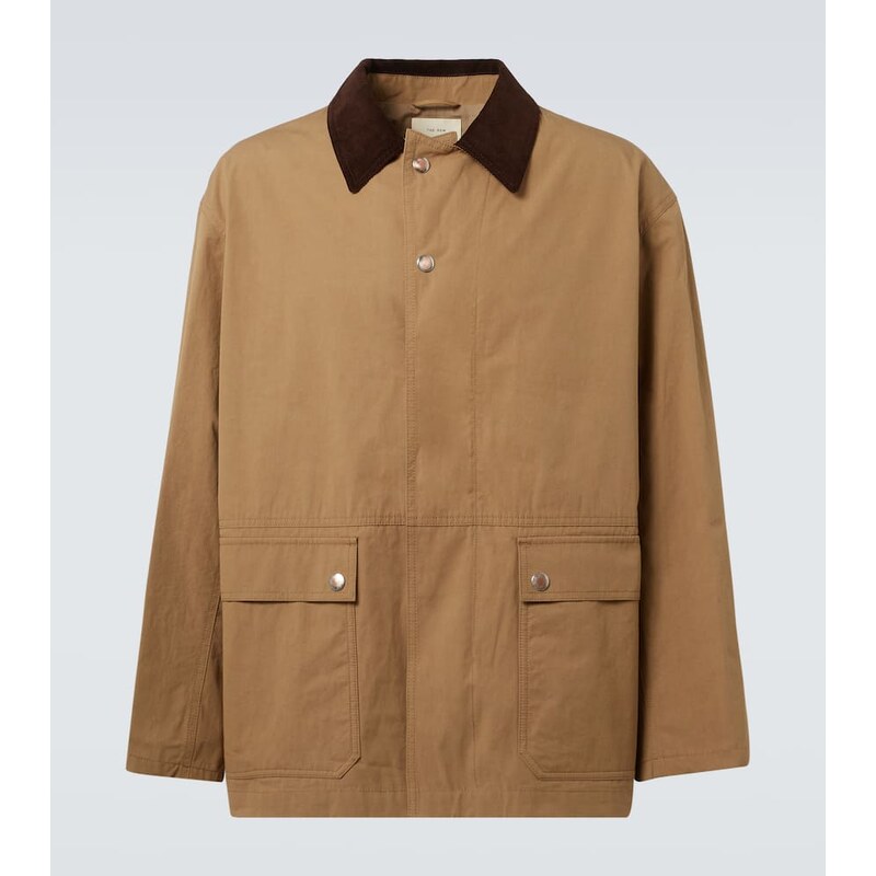 The Row Frank corduroy-trimmed cotton jacket 68049797