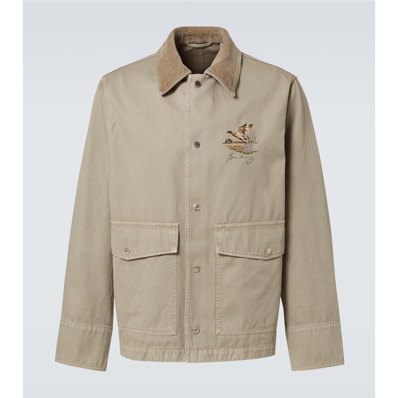 Burberry Embroidered cotton twill field jacket 68278844