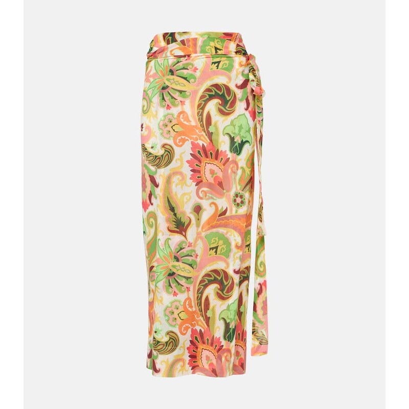 Etro Floral cotton and silk beach cover-up 68110635