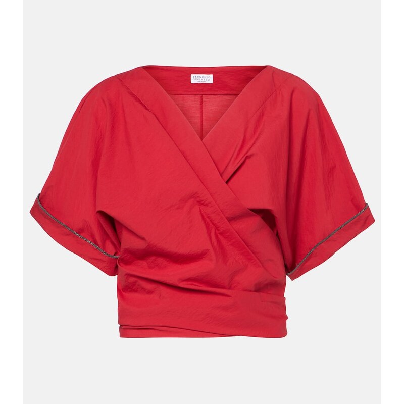 Brunello Cucinelli Cotton-blend blouse 68175806