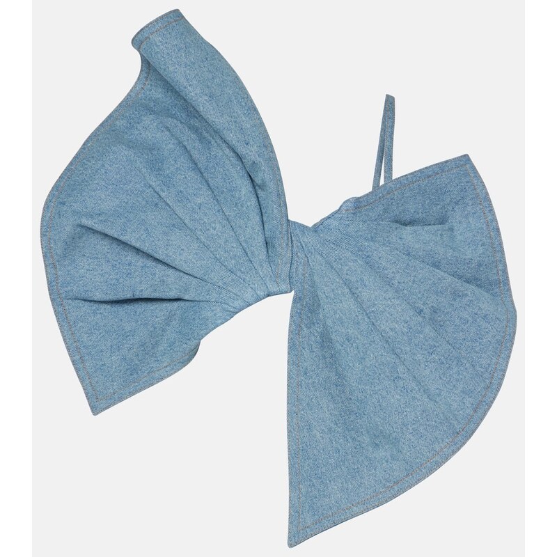 Nina Ricci Bow-detail denim top 67972471