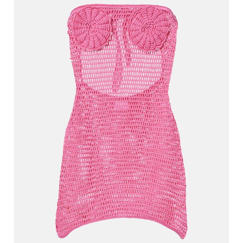 Anna Kosturova Camellia crochet cotton minidress 68267770