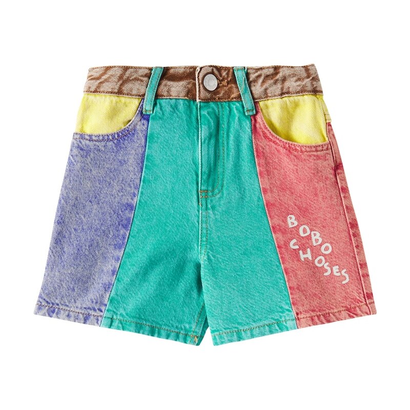 Bobo Choses Colorblocked denim shorts 68229729