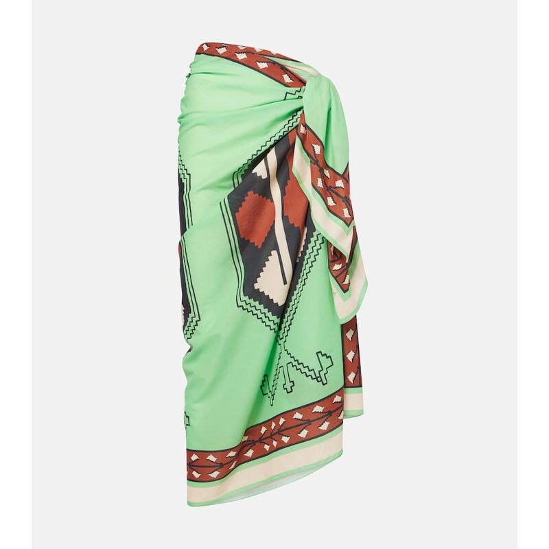 Johanna Ortiz Printed cotton beach cover-up 68175867