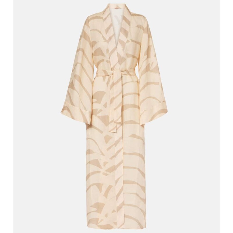 Johanna Ortiz Printed linen beach cover-up 68426192
