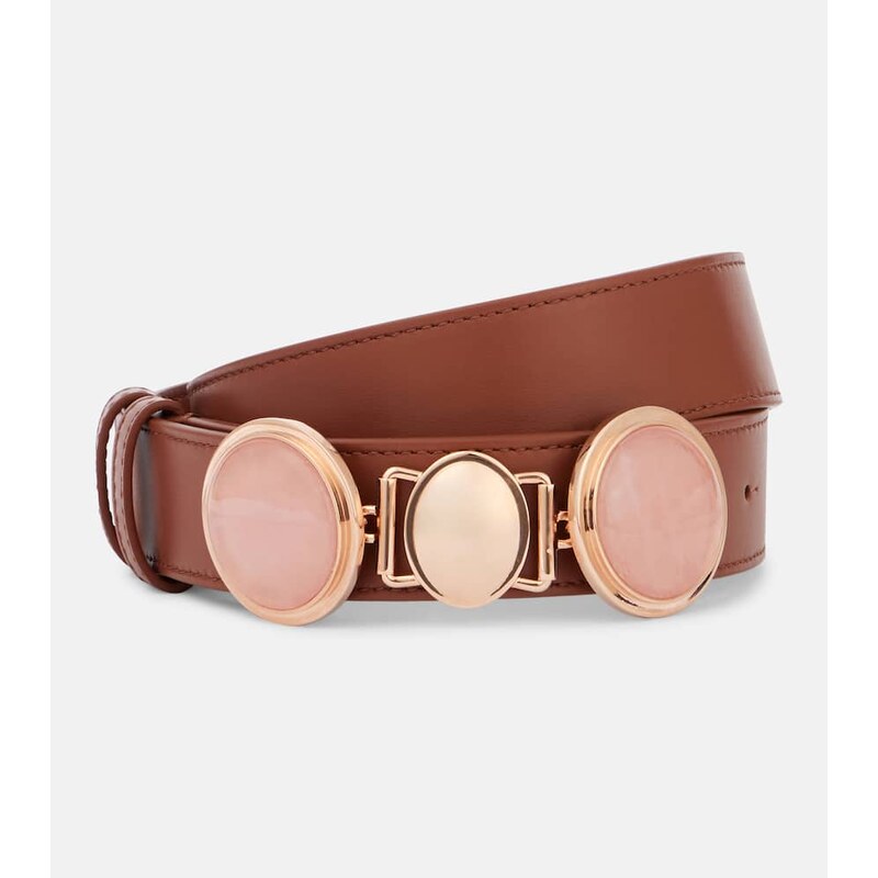 Gabriela Hearst Grange Rose Quartz leather belt 68039369