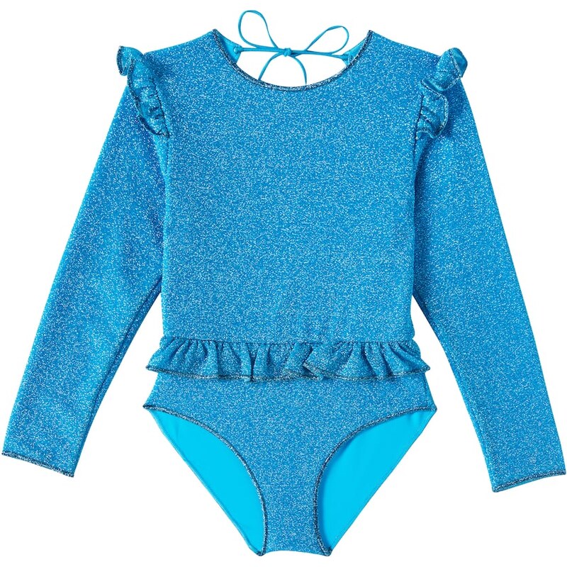 Oseree Kids OsÃree Kids LumiÃ¨re ruffled lamÃ swimsuit 68227927
