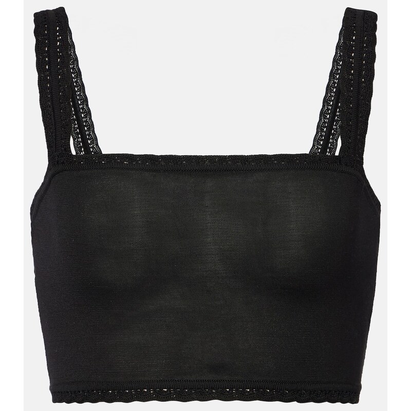 Dolce&Gabbana Knitted silk crop top 68003294