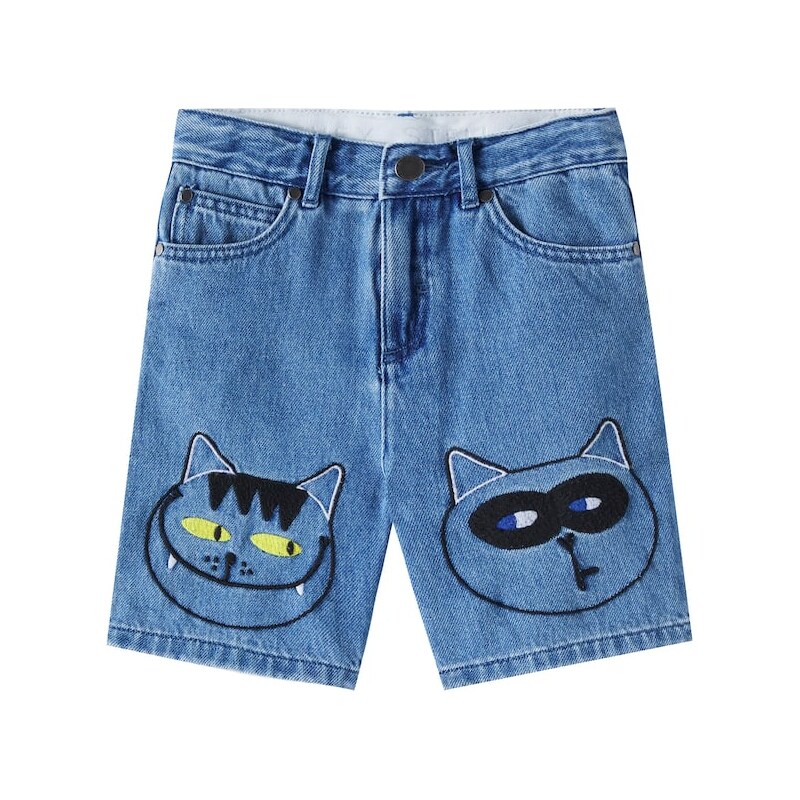Stella McCartney Kids Printed denim shorts 67962334