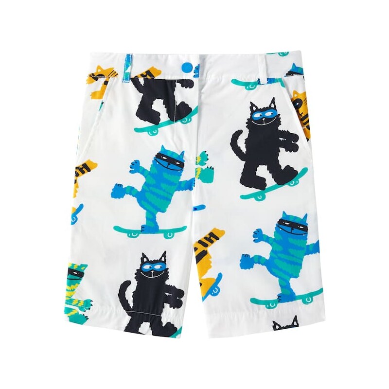 Stella McCartney Kids Printed cotton Bermuda shorts 68054907