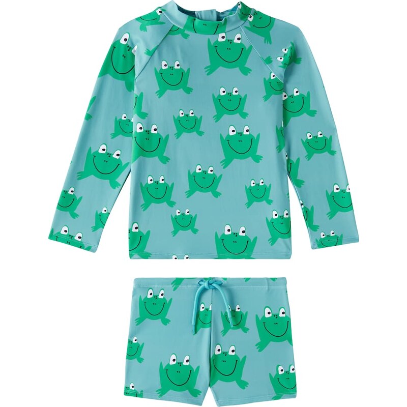 Stella McCartney Kids Frog rashguard top and swim trunks set 67962338