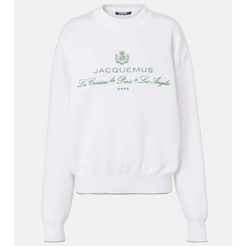 Jacquemus Vince embroidered cotton-blend sweatshirt 68135892