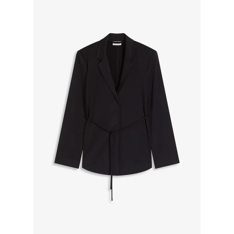 bonprix Blejzer z viskózového mixu, farba čierna 65006264