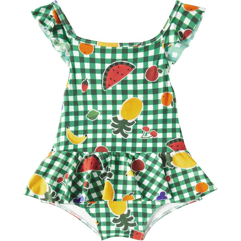 Fabula FÃ¡bula Baby ruffled checked swimsuit 68240733