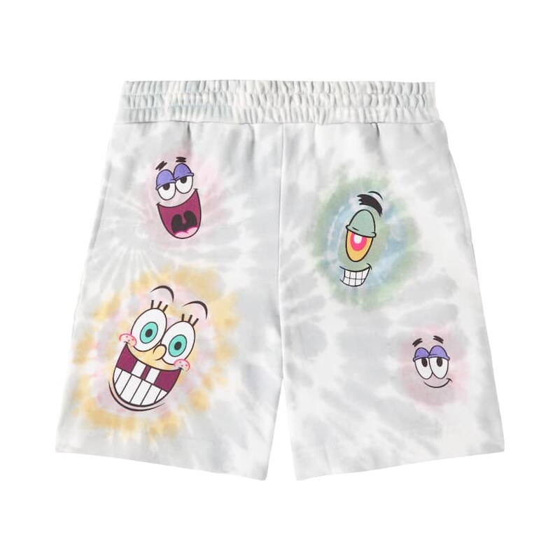 Stella McCartney Kids x SpongeBob tie-dye cotton jersey shorts 68075917