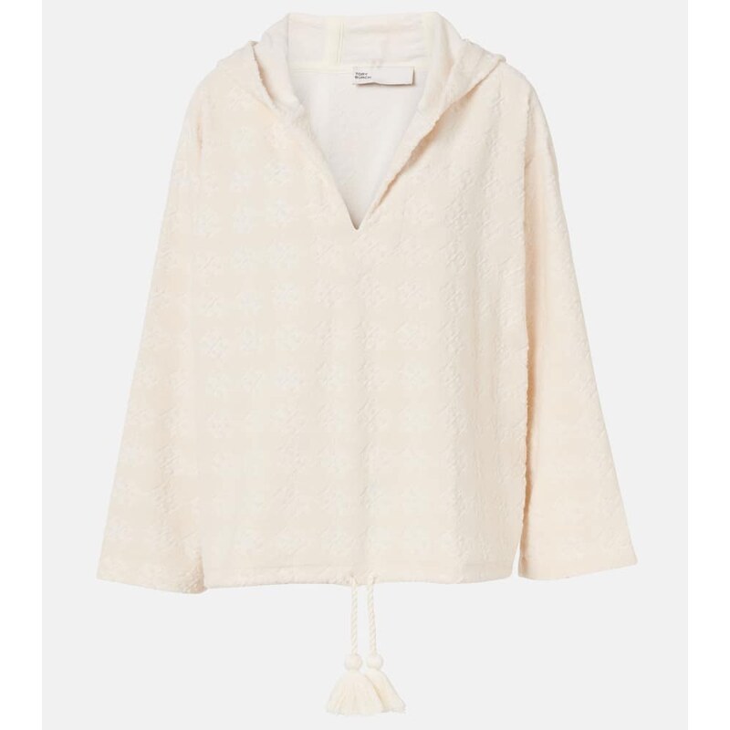 Tory Burch Jacquard cotton-blend terry sweater 68371697