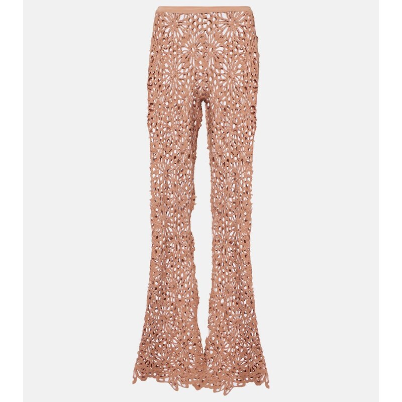 Norma Kamali Cotton-blend bootcut pants 68121885