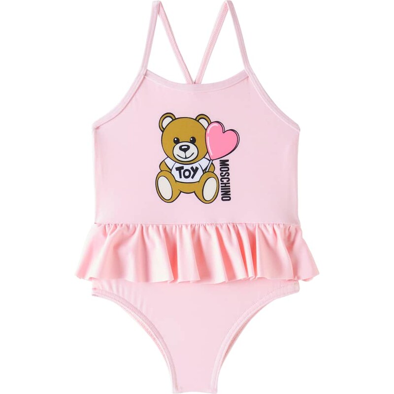Moschino Kids Baby Teddy Bear ruffled swimsuit 67962195