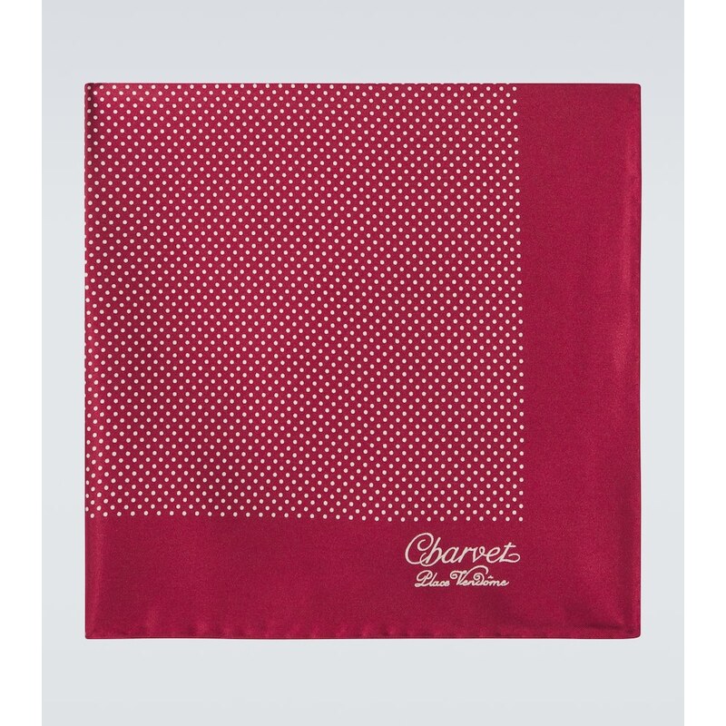 Charvet Printed silk handkerchief 68070835