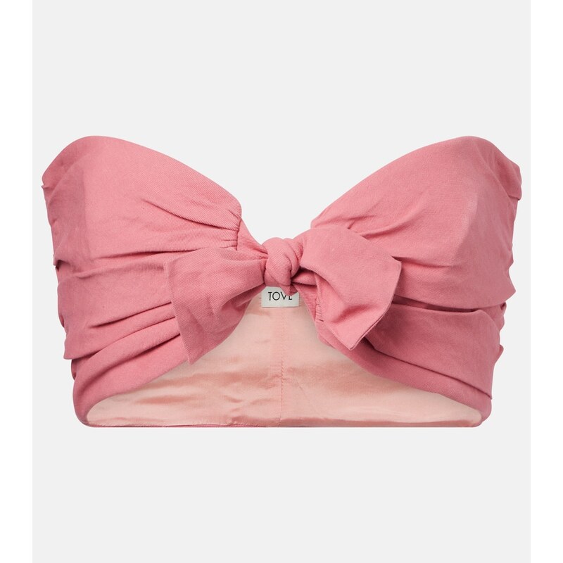 Tove Awa linen and cotton-blend bra top 68322311