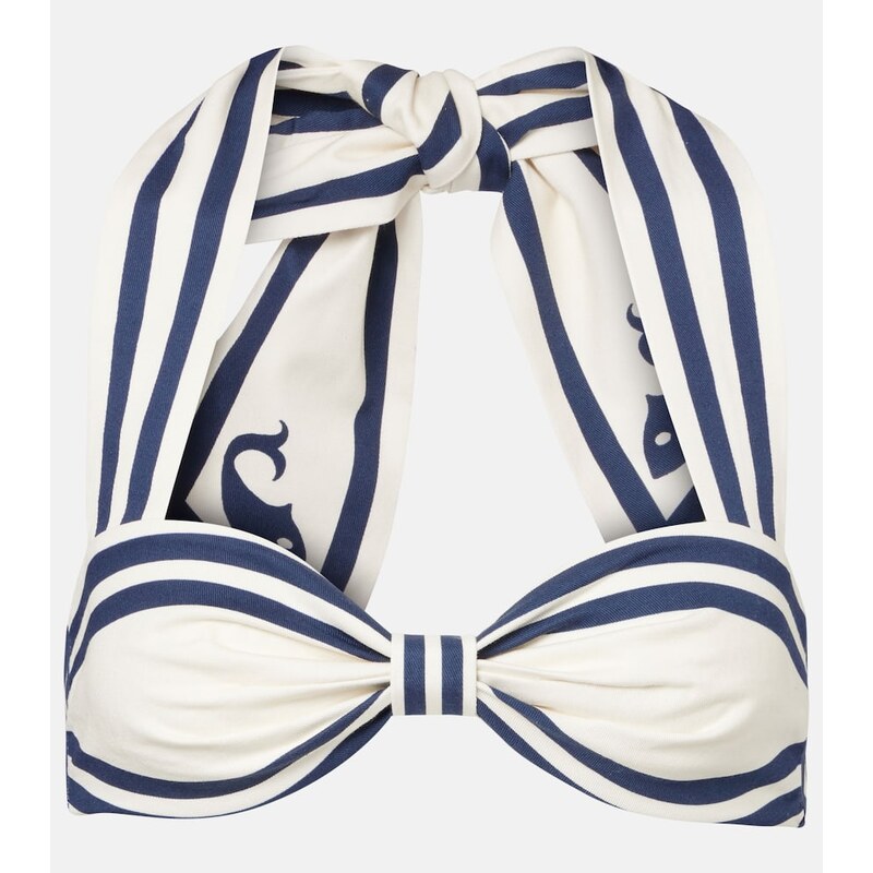 Alemais AlÃmais Marine striped cotton bra top 68013577