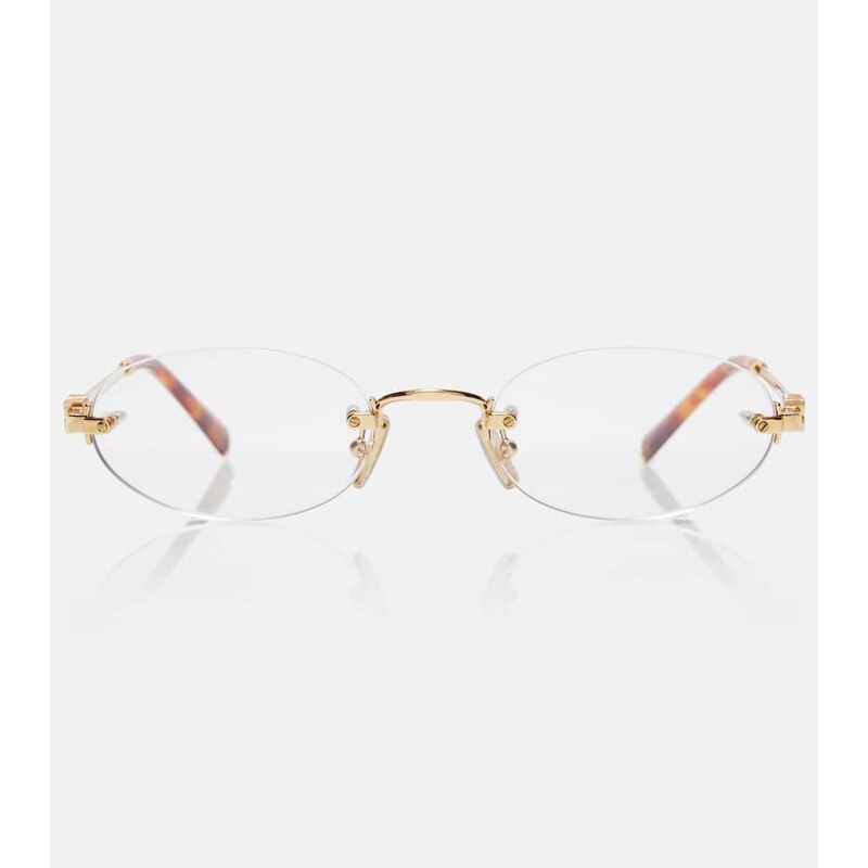 Miu Miu Oval logo glasses 68122432