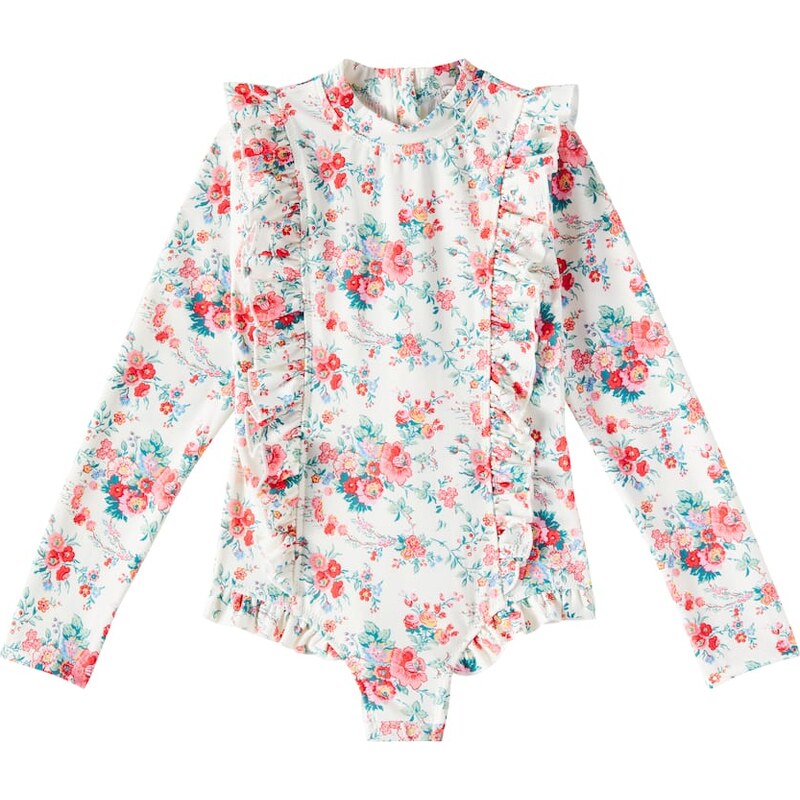 Louise Misha Aurelie floral ruffled rashguard swimsuit 68210754