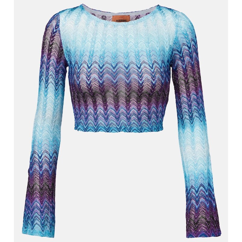 Missoni Zigzag lamà cropped top 68258300