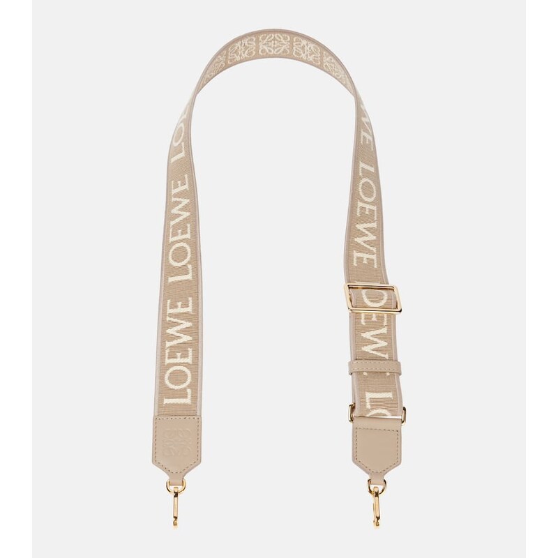 Loewe Anagram leather-trimmed strap 68235089