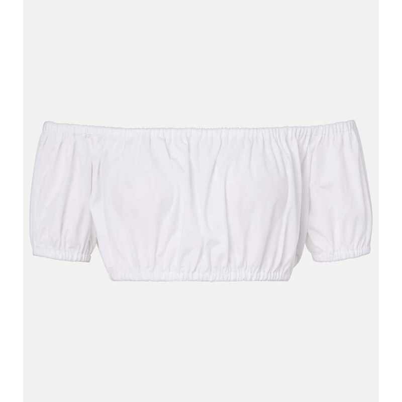 Dolce&Gabbana Off-shoulder cotton crop top 68014895