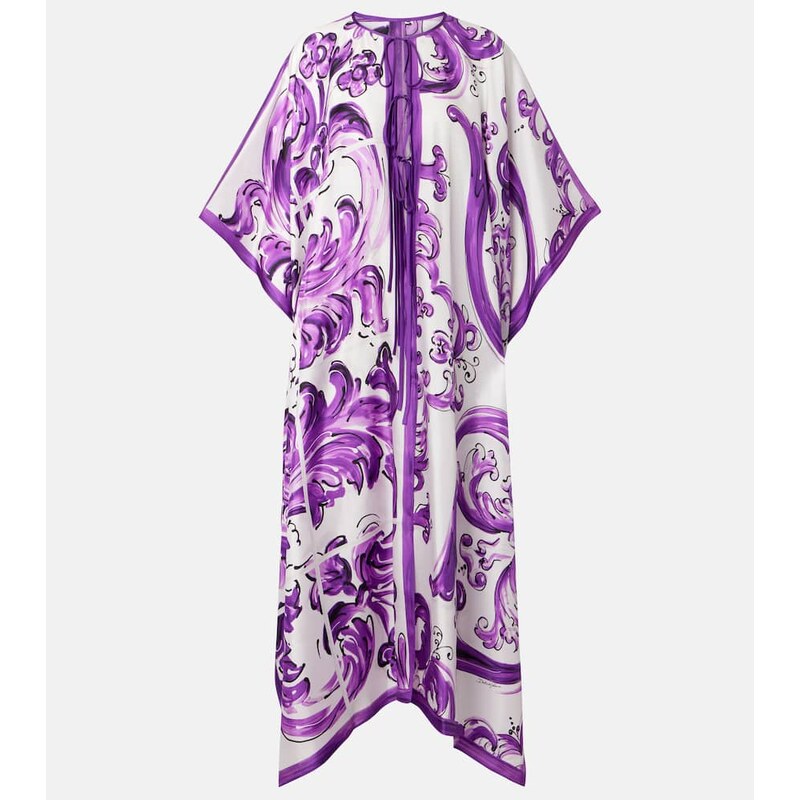 Dolce&Gabbana Majolica silk twill beach dress 67953456