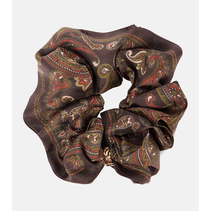 Saint Laurent Logo paisley silk scrunchie 68289354