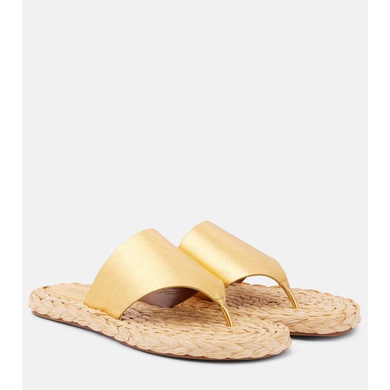 Paris Texas Amalfi metallic leather thong sandals 67952820