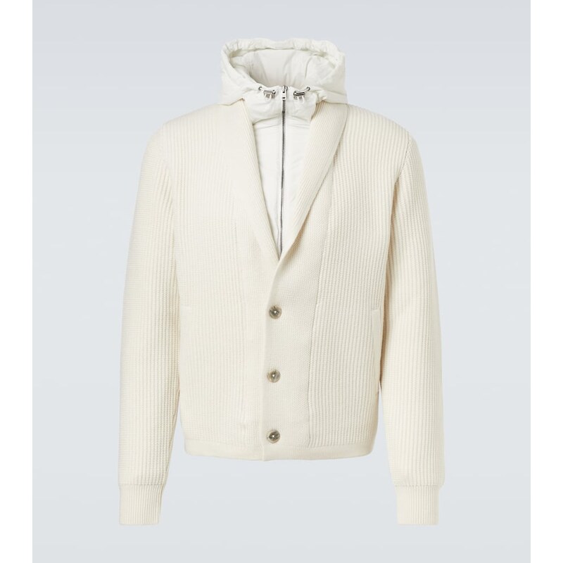 Herno Ribbed-knit wool cardigan 68173952