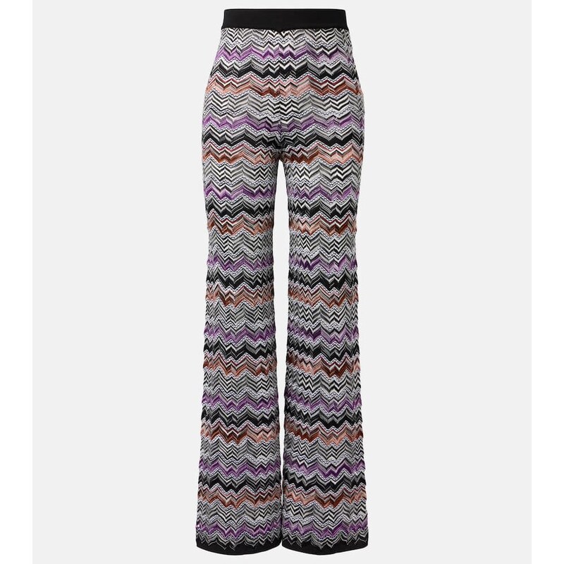 Missoni Zigzag knitted wide-leg pants 68340718