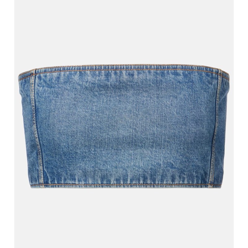 Alaia Alaïa Denim crop top 68396471