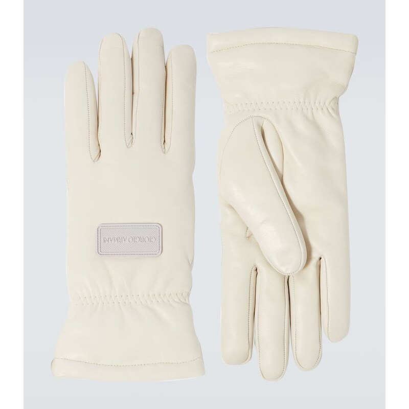 Giorgio Armani Cashmere-lined leather gloves 68228250
