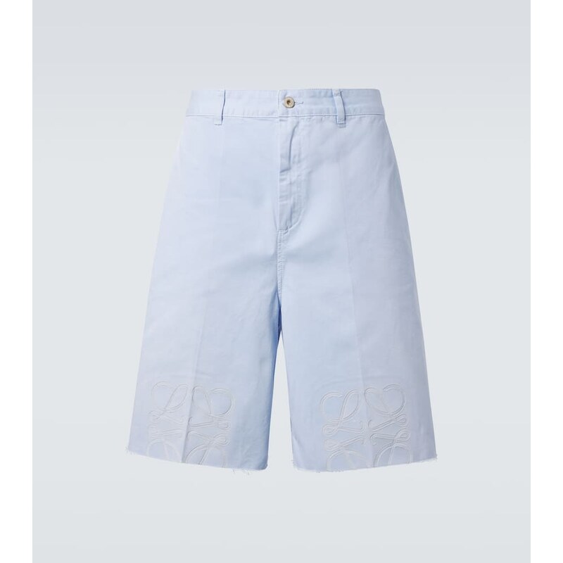 Loewe Paulas Ibiza Anagram cotton twill Bermuda shorts 68283366