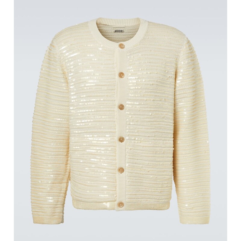 Bode Sequin Spotlight embellished wool cardigan 68005417