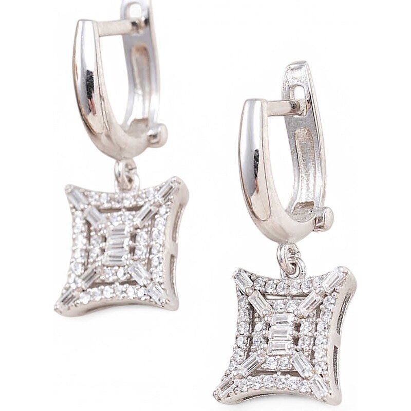 Strieborné náušnice Quadrille 67598711