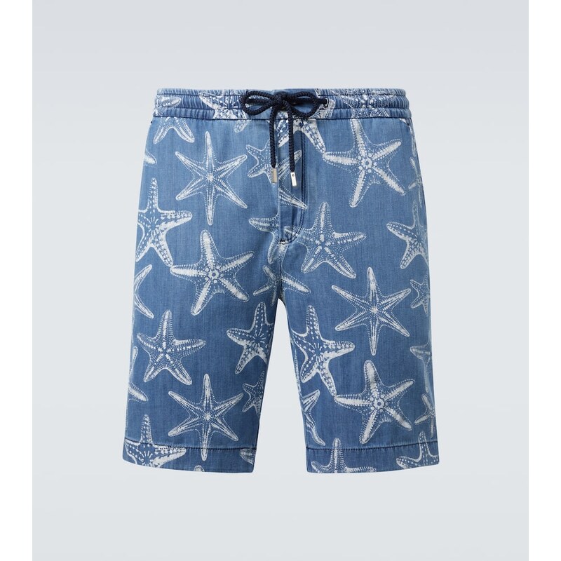 Vilebrequin Printed denim Bermuda shorts 68290609