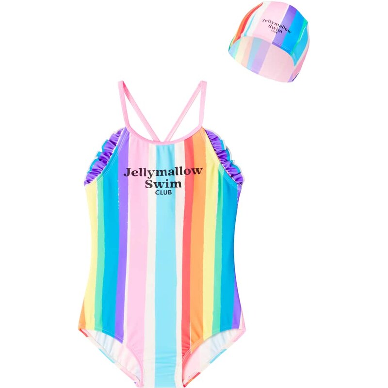 Jellymallow Rainbow swimsuit and cap set 68004247