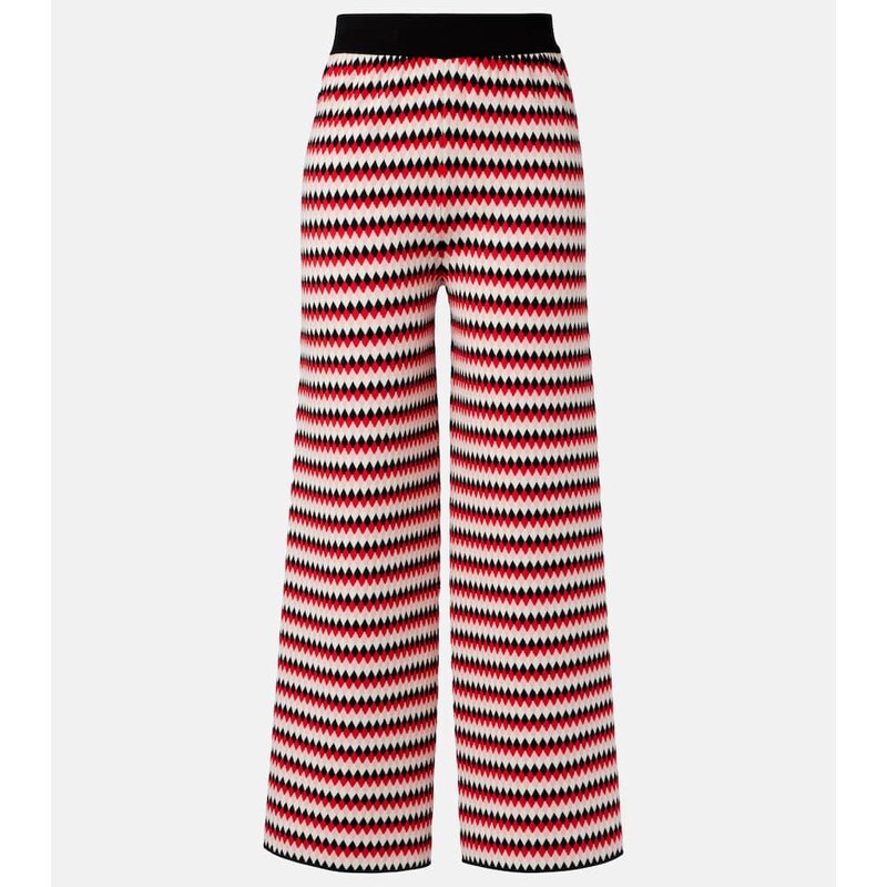 La DoubleJ Checkers knitted wide-leg pants 68004922