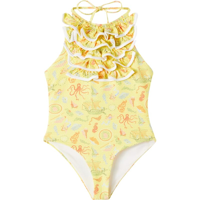 Marysia Bumby Bumby Aman printed ruffled swimsuit 67943975