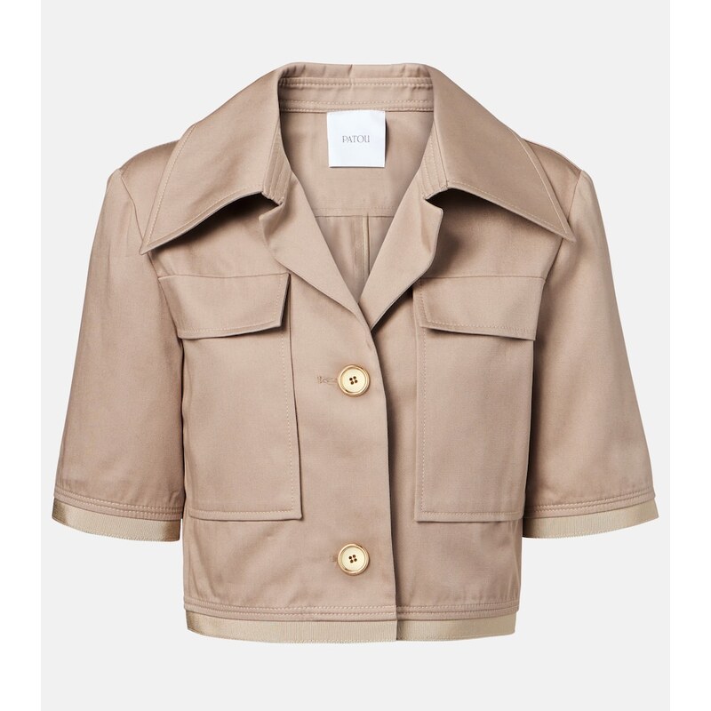 Patou Cropped cotton gabardine jacket 68290595