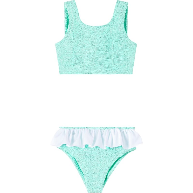 Hunza G Kids Olive ruffled bikini 68231875