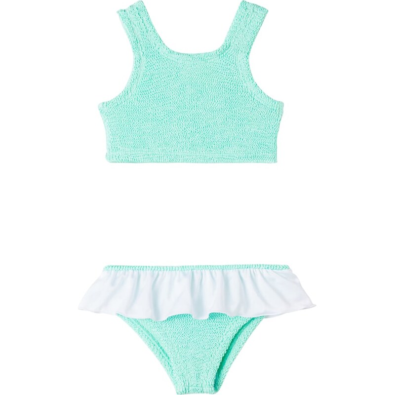 Hunza G Kids Olive ruffled bikini 68241149